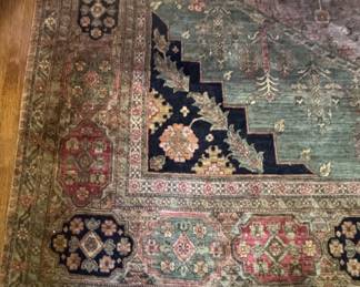 Vintage Oushak Rug. Measures 13' 9" x 10'. Photo 3 of 3. 