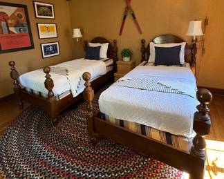 Pair of Twin Cannonball Bed Frames. Photo 1 of 4. 