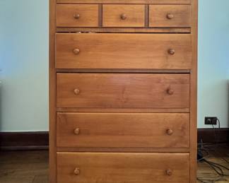 Cherry Chest of Drawers. Measures 36" W x 19" D x 56" H. 