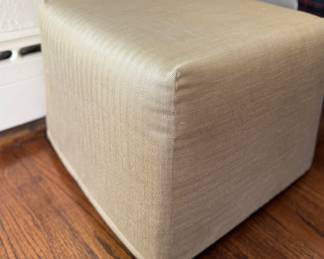 Ralph Lauren Pouf Upholstered in Stoneleigh Herringbone Fabric - 2 Available. Each Measures 21" x 21" x 16" H. Photo 1 of 2. 