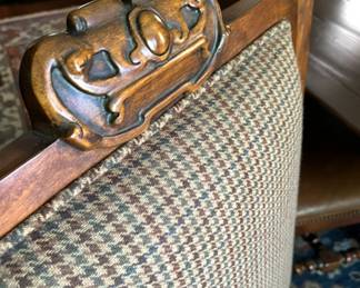Ralph Lauren Home "Polo Suite" Dining Table and Chair Set. Sold as Set or Independently. Chair Backs Upholstered in Glengarrif Plaid, Loden Colorway. Photo 7 of 9.