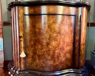 Ralph Lauren "Burl" Front Console / Cabinet with Marble Top. Measures 50" W x 21" D x 39" H. Photo 1 of 3. 