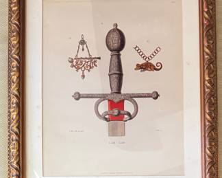 August Osterrieth Sword Hilt Etchings- 6 Available. Photo 4 of 5. 