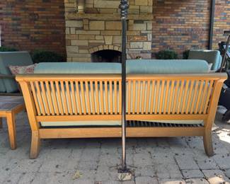 Smith & Hawken Wood Sofa. Measures 68" W x 38" D. Photo 4 of 4. 