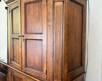 Ralph Lauren Polo Oak Armoire / Cabinet. Measures 55" W x 29" D x 85.5". Photo 5 of 6. 