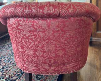 Ralph Lauren Home Tufted Barrel Back Club Chair. Measures 38" W x 36" D. Photo 4 of 6. 