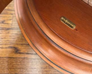 alph Lauren Polo Mahogany Drum Side Table. Measures 25" D x 25.5" H. Photo 3 of 3. 