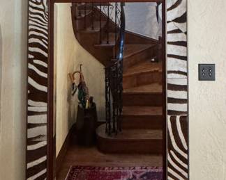 Ralph Lauren Zebra Hide Mirror. Measures 44" W x 68" H.  Photo 1 of 2. 