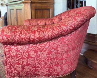 Ralph Lauren Home Tufted Barrel Back Club Chair. Measures 38" W x 36" D. Photo 2 of 6. 