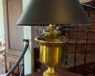Champman Brass Urn Table Lamp. Measures 34" H with 9" x 9" Base. Photo 1 of 3. 