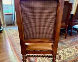 Ralph Lauren Home "Polo Suite" Dining Table and Chair Set. Sold as Set or Independently. Chair Backs Upholstered in Glengarrif Plaid, Loden Colorway. Photo 8 of 9.