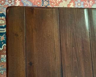 Ralph Lauren Home "Polo Suite" Dining Table and Chair Set. Sold as Set or Independently.  Trestle-Base, Wide-Plank Farm Table Measures 44" W x 108" L (9') x 30" H with 28" Clearance. Photo 4 of 6. 