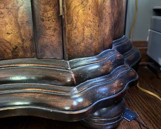Ralph Lauren "Burl" Front Console / Cabinet with Marble Top. Measures 50" W x 21" D x 39" H. Photo 2 of 3. 