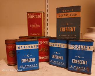 Vintage Metal Spice Cans