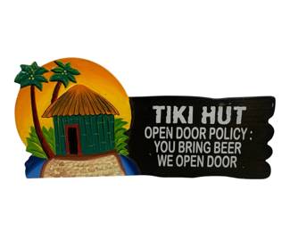 329 - Tiki Hut Wood Sign 9 x 19
