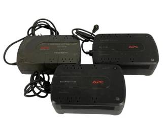 121 - 3 APC Battery Backup & Surge Protector used as-is electric/electronic/mechanical item - no guarantee all components, untested
