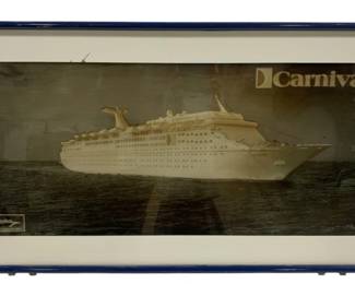 1245 - Carnival Cruise Lines Lighted Motion Sign working condition 23 x 39 x 8
