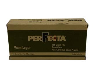 66 - Perfecta 9mm Luger Ammo Full Box 50
