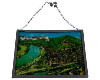 1981 - Glass Wall Hanging 6.5 x 8.5
