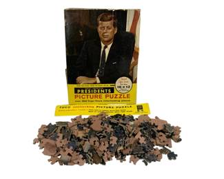 299x - Vintage TUCO John F Kennedy Puzzle 16 x 12, not all pieces verified
