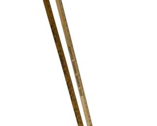 174 - 2 Wooden Advertising Yardsticks
