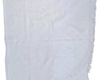 4t - Bates Queen Elizabeth Bedspread - white Queen Size (shadowing appears on spread in pictures)
