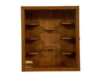 638 - Wood & Glass Display Case 14 x 16 x 5
