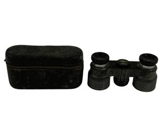 147 - Vintage Aldon Binoculars w/ Case 4 x 2 x 2 used as-is electric/electronic/mechanical item - no guarantee all components, untested

