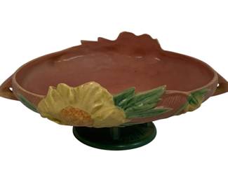 1956 - Roseville Pottery Pink Peony Centerpiece Bowl 4 x 10.5
