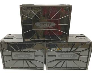 688 - 3 BCW Hard Plastic Comic Book Boxes 16 x 9 x 12.5
