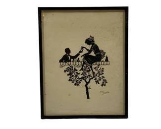 161 - Vintage Signed Silhouette 11 x 9
