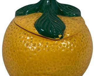 1961 - McCoy Pottery Orange Cookie Jar 12 x 9
