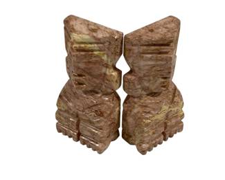 155 - Pair Marble Bookends 5.5 x 3 x 1.5
