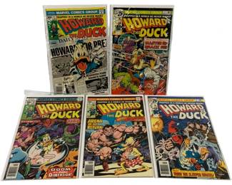 664 - 5 Marvel Howard The Duck Comic Books
