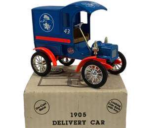 143 - Ertl Richard Petty Die Cast Car Bank w/ Box
