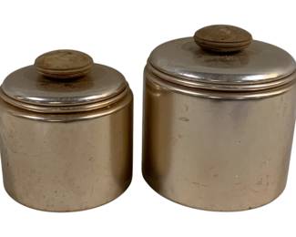 1999 - 2 Vintage Metal Canisters 7" & 6"
