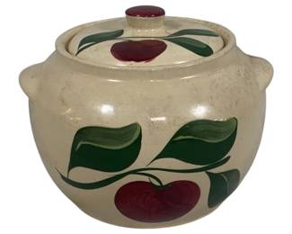 1957 - Watt Pottery Apple Covered Bean Pot 7 x 8
