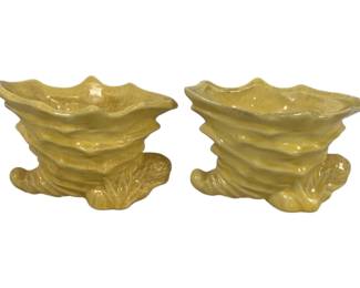 1943 - Vintage Pair McCoy Pottery Planters 4 x 5 x 3
