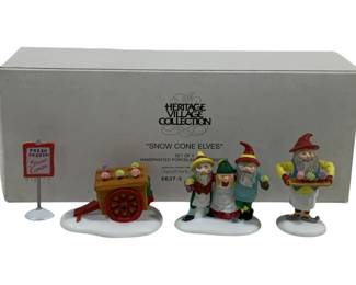 1319 - Dept 56 Snow Cone Elves w/ box Heritage Village
