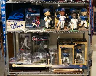 Variety of Cubs swag; Bobbleheads and more