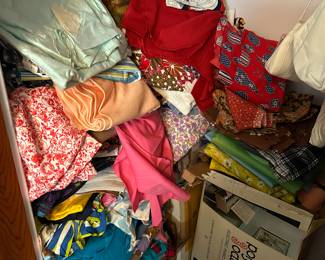 More boxes of fabric......
