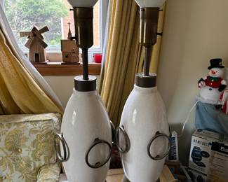 (2) MCM table lamps