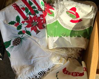 Vintage holiday linens