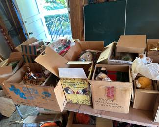 Garage full of Christmas decor (more pics to follow).....
