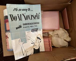 Vintage pink plastic wall tile!