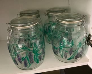 Set of four 64oz canisters