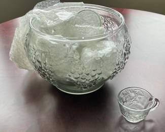 Punch bowl and cups