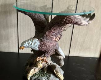 Bald eagle display or plant stand