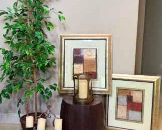 Side Table, Pictures Tree Decor