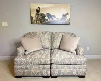Taylor King 2 Piece Loveseat Lion Canvas